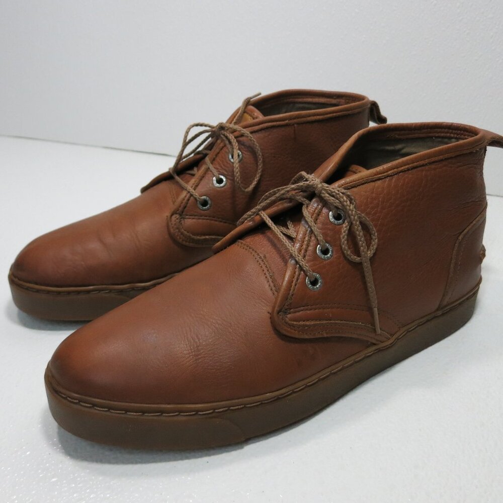 Bass Captain Polished Leather Dress Chukka Boots Fashion Footwear Men's Shoes 11